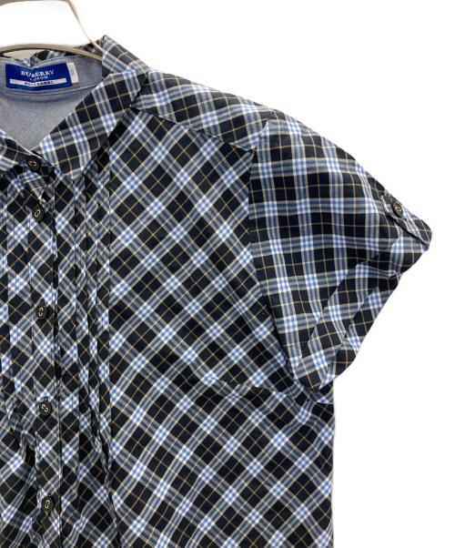 BURBERRY BLUE LABEL（バーバリー ブルー レーベル）BURBERRY BLUE LABEL (バーバリー ブルー レーベル) ノバチェックシャツ ネイビー サイズ:Mの古着・服飾アイテム