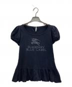 BURBERRY BLUE LABELバーバリー ブルー レーベル）の古着「ボーダーカットソー」｜ネイビー