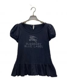 BURBERRY BLUE LABEL（バーバリー ブルー レーベル）の古着「ボーダーカットソー」｜ネイビー