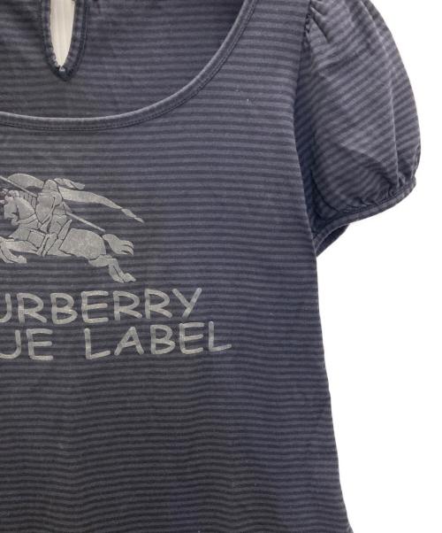 BURBERRY BLUE LABEL（バーバリー ブルー レーベル）BURBERRY BLUE LABEL (バーバリー ブルー レーベル) ボーダーカットソー ネイビー サイズ:Mの古着・服飾アイテム