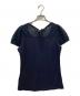 BURBERRY BLUE LABEL (バーバリー ブルー レーベル) シアー切替S/Sカットソー ネイビー サイズ:M：4000円