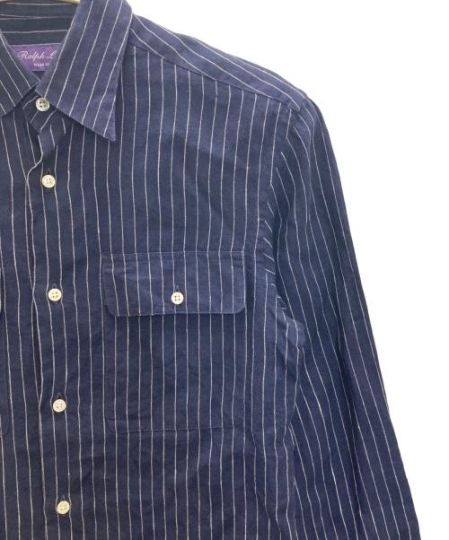 RALPH LAUREN（ラルフローレン）RALPH LAUREN (ラルフローレン) リネンシャツ ネイビー サイズ:XSの古着・服飾アイテム