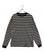 uniform experimentユニフォームエクスペリメント）の古着「BORDER L/S TEE」｜ブラック×ホワイト