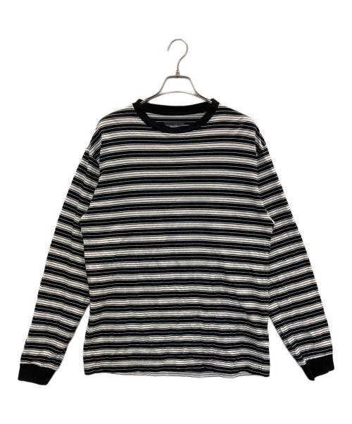 uniform experiment（ユニフォームエクスペリメント）uniform experiment (ユニフォームエクスペリメント) BORDER L/S TEE ブラック×ホワイト サイズ:Mの古着・服飾アイテム