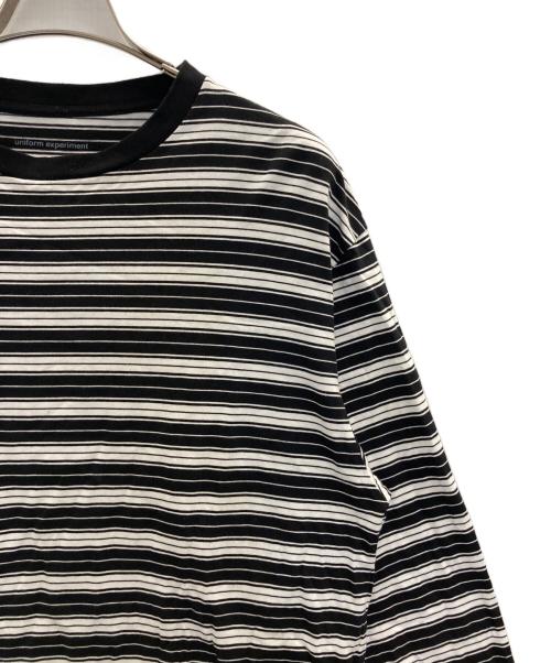 uniform experiment（ユニフォームエクスペリメント）uniform experiment (ユニフォームエクスペリメント) BORDER L/S TEE ブラック×ホワイト サイズ:Mの古着・服飾アイテム
