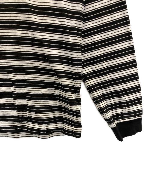 uniform experiment（ユニフォームエクスペリメント）uniform experiment (ユニフォームエクスペリメント) BORDER L/S TEE ブラック×ホワイト サイズ:Mの古着・服飾アイテム