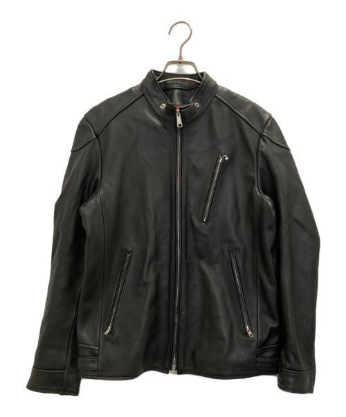BUFFALO BOBS（バッファローボブズ）BUFFALO BOBS (バッファローボブズ) レザーライダースジャケット ブラック サイズ:３の古着・服飾アイテム