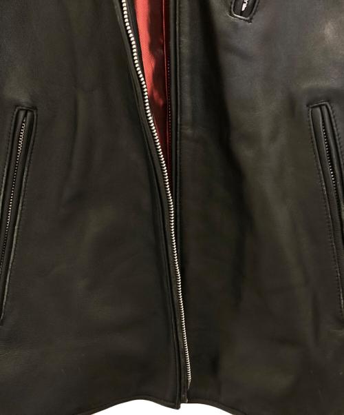 BUFFALO BOBS（バッファローボブズ）BUFFALO BOBS (バッファローボブズ) レザーライダースジャケット ブラック サイズ:３の古着・服飾アイテム