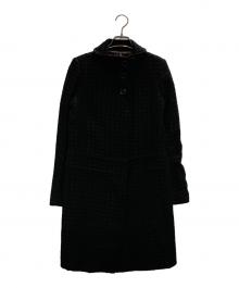 BURBERRY（バーバリー）の古着「比翼ナイロンウールコート」｜ブラック