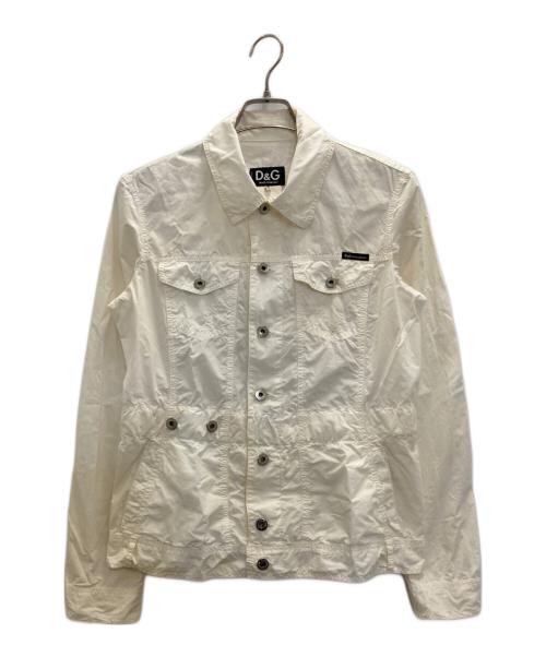DOLCE & GABBANA（ドルチェ＆ガッバーナ）DOLCE & GABBANA (ドルチェ＆ガッバーナ) トラッカージャケット ホワイト サイズ:Sの古着・服飾アイテム