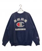 Champion×THE BLACK EYE PATCHチャンピオン×ブラックアイパッチ）の古着「スウェット」｜ネイビー