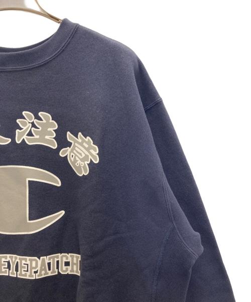 Champion（チャンピオン）Champion (チャンピオン) THE BLACK EYE PATCH (ブラックアイパッチ) スウェット ネイビー サイズ:XLの古着・服飾アイテム