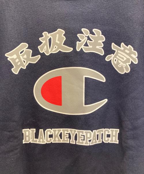 Champion（チャンピオン）Champion (チャンピオン) THE BLACK EYE PATCH (ブラックアイパッチ) スウェット ネイビー サイズ:XLの古着・服飾アイテム