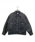 BEAUTY&YOUTH×California General Storeビューティーアンドユース×カリフォルニアジェネラルストア）の古着「レザーライク Gジャケット」｜グレー
