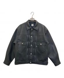 BEAUTY&YOUTH×California General Store（ビューティーアンドユース×カリフォルニアジェネラルストア）の古着「レザーライク Gジャケット」｜グレー