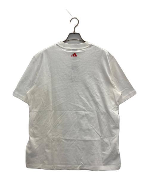 adidas（アディダス）adidas (アディダス) A BATHING APE (アベイシングエイプ) Dame 9 GRAPHIC T SHIRT WHITE ホワイト サイズ:XLの古着・服飾アイテム