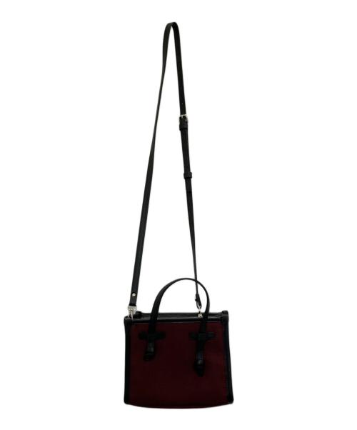 GIANNI CHIARINI（ジャンニ キアリーニ）GIANNI CHIARINI (ジャンニ キアリーニ) 2WAYキャンバスバッグ ボルドーの古着・服飾アイテム