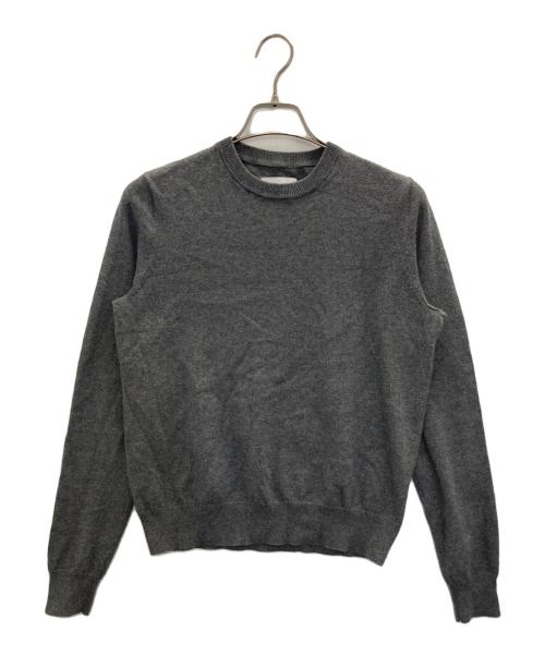 ANTHOM（アントム）ANTHOM (アントム) カシミヤ混 エルボーパッチニット グレー サイズ:38の古着・服飾アイテム