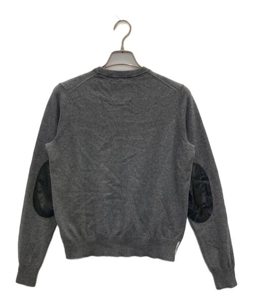 ANTHOM（アントム）ANTHOM (アントム) カシミヤ混 エルボーパッチニット グレー サイズ:38の古着・服飾アイテム