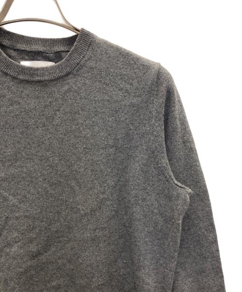 ANTHOM（アントム）ANTHOM (アントム) カシミヤ混 エルボーパッチニット グレー サイズ:38の古着・服飾アイテム