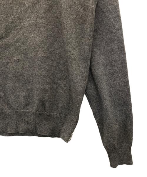 ANTHOM（アントム）ANTHOM (アントム) カシミヤ混 エルボーパッチニット グレー サイズ:38の古着・服飾アイテム