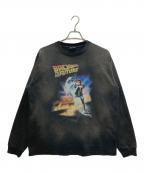JOURNAL STANDARD relumeジャーナルスタンダード レリューム）の古着「BACK TO THE FUTURE 別注 ダメージ加工 ロングスリーブ T」｜グレー