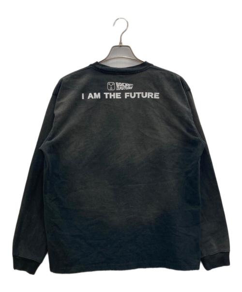 JOURNAL STANDARD relume（ジャーナルスタンダード レリューム）JOURNAL STANDARD relume (ジャーナルスタンダード レリューム) BACK TO THE FUTURE 別注 ダメージ加工 ロングスリーブ T グレー サイズ:Mの古着・服飾アイテム