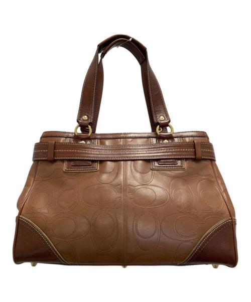 COACH（コーチ）COACH (コーチ) シグネチャートートバッグ ブラウンの古着・服飾アイテム