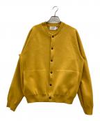 Traditional Weatherwearトラディショナルウェザーウェア）の古着「クルーネックカーディガン」｜イエロー