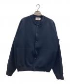 Traditional Weatherwearトラディショナルウェザーウェア）の古着「クルーネックカーディガン」｜ネイビー