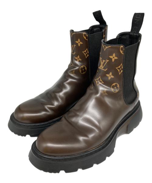 LOUIS VUITTON（ルイ ヴィトン）LOUIS VUITTON (ルイ ヴィトン) モノグラムサイドゴアブーツ ブラウン サイズ:８1/2の古着・服飾アイテム