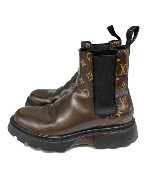LOUIS VUITTON（ルイ ヴィトン）LOUIS VUITTON (ルイ ヴィトン) モノグラムサイドゴアブーツ ブラウン サイズ:８1/2の古着・服飾アイテム