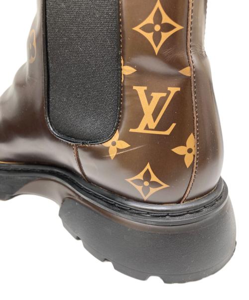 LOUIS VUITTON（ルイ ヴィトン）LOUIS VUITTON (ルイ ヴィトン) モノグラムサイドゴアブーツ ブラウン サイズ:８1/2の古着・服飾アイテム