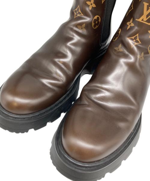 LOUIS VUITTON（ルイ ヴィトン）LOUIS VUITTON (ルイ ヴィトン) モノグラムサイドゴアブーツ ブラウン サイズ:８1/2の古着・服飾アイテム
