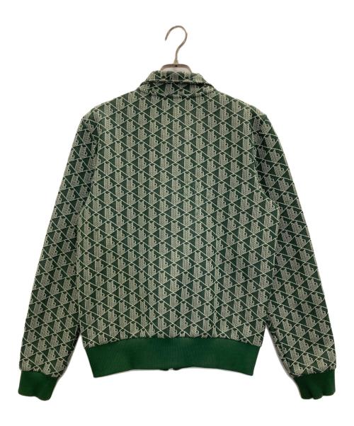 LACOSTE（ラコステ）LACOSTE (ラコステ) モノグラム ジャカード トラックジャケット グリーン サイズ:Sの古着・服飾アイテム