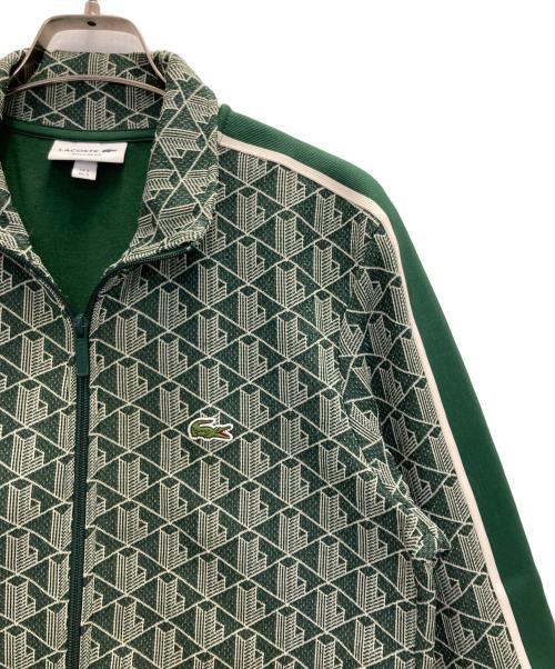 LACOSTE（ラコステ）LACOSTE (ラコステ) モノグラム ジャカード トラックジャケット グリーン サイズ:Sの古着・服飾アイテム