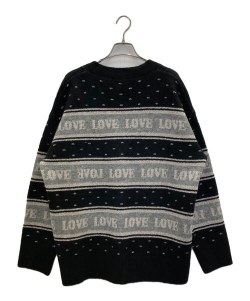 MAISON SPECIAL（メゾンスペシャル）MAISON SPECIAL (メゾンスペシャル) LOVE Jacquard Cardigan ブラック サイズ:FREEの古着・服飾アイテム