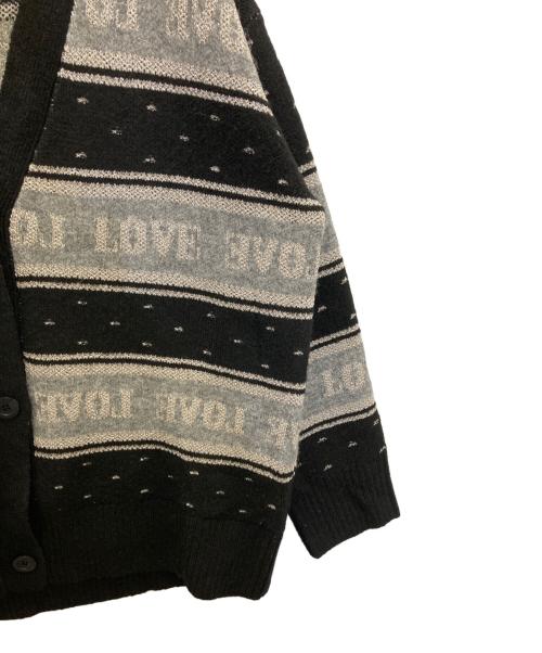 MAISON SPECIAL（メゾンスペシャル）MAISON SPECIAL (メゾンスペシャル) LOVE Jacquard Cardigan ブラック サイズ:FREEの古着・服飾アイテム