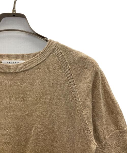 MACPHEE（マカフィー）MACPHEE (マカフィー) プレーンリネン ラグランスリーブプルオーバー ベージュ サイズ:Sの古着・服飾アイテム