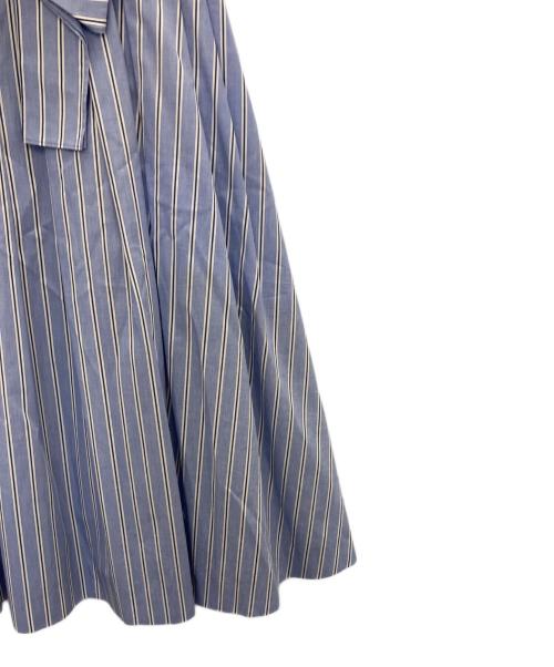 M'S GRACY（エムズグレイシー）M'S GRACY (エムズグレイシー) リボンストライプワンピース ブルー サイズ:SIZE Mの古着・服飾アイテム