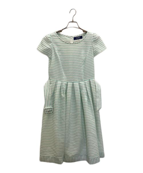 M'S GRACY（エムズグレイシー）M'S GRACY (エムズグレイシー) ボーダーフレアワンピース スカイブルー サイズ:Mの古着・服飾アイテム