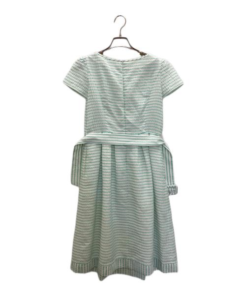 M'S GRACY（エムズグレイシー）M'S GRACY (エムズグレイシー) ボーダーフレアワンピース スカイブルー サイズ:Mの古着・服飾アイテム