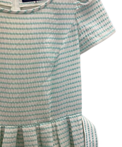M'S GRACY（エムズグレイシー）M'S GRACY (エムズグレイシー) ボーダーフレアワンピース スカイブルー サイズ:Mの古着・服飾アイテム