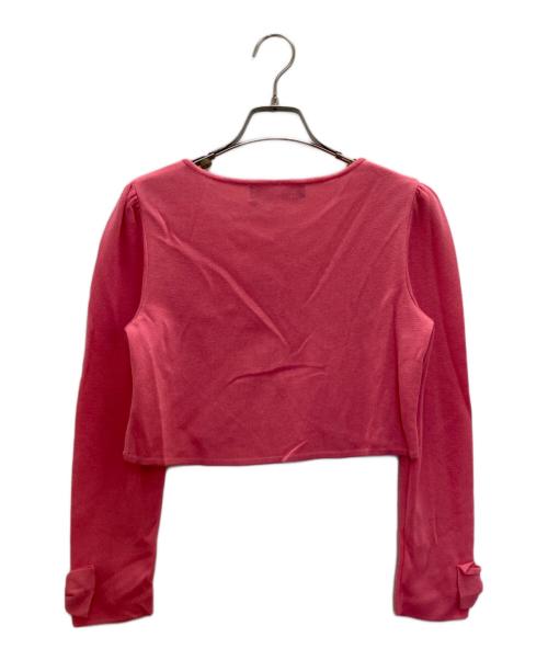 M'S GRACY（エムズグレイシー）M'S GRACY (エムズグレイシー) リボンボレロカーディガン ピンク サイズ:Mの古着・服飾アイテム