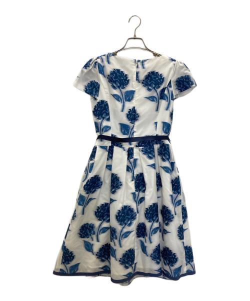 M'S GRACY（エムズグレイシー）M'S GRACY (エムズグレイシー) 花柄ワンピース ホワイト×ブルー サイズ:Mの古着・服飾アイテム