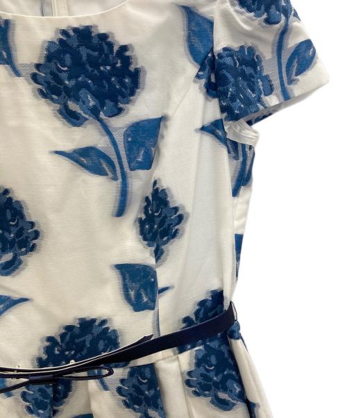 M'S GRACY（エムズグレイシー）M'S GRACY (エムズグレイシー) 花柄ワンピース ホワイト×ブルー サイズ:Mの古着・服飾アイテム