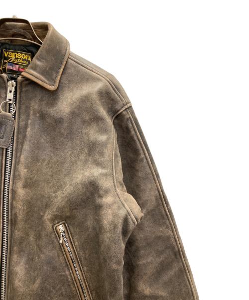 SUPREME（シュプリーム）SUPREME (シュプリーム) Vanson Worn Leather Jacket ブラウン サイズ:Sの古着・服飾アイテム