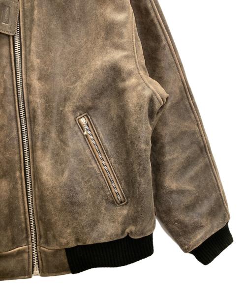 SUPREME（シュプリーム）SUPREME (シュプリーム) Vanson Worn Leather Jacket ブラウン サイズ:Sの古着・服飾アイテム