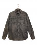 RRLダブルアールエル）の古着「BLACK DENIM WORK SHIRT」｜ブラック