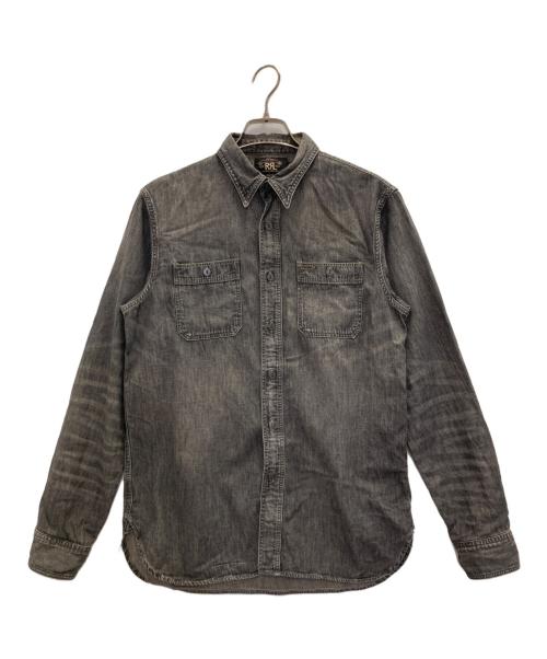 RRL（ダブルアールエル）RRL (ダブルアールエル) BLACK DENIM WORK SHIRT ブラック サイズ:Sの古着・服飾アイテム